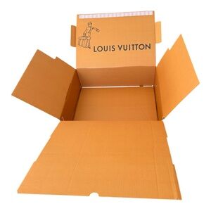 Louis Vuitton Signature Orange Packaging Shipping Cardboard Box 20” x 16” x 7”